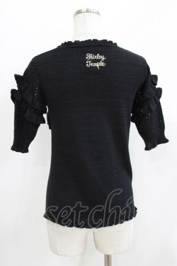 画像3: Shirley Temple / ラメフリルパフニット  黒 H-26-03-30-066-ET-TO-KB-ZH