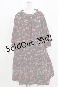 Jane Marple / Skipping cherriesチュニックドレス M 黒 H-26-03-30-007-JM-OP-KB-ZH