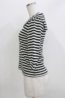 画像2: Shirley Temple / ボーダーセーラーカットソー  ブラック H-26-03-30-071-ET-TO-KB-ZH