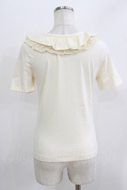 画像3: Jane Marple / レースフリルカットソー  アイボリー H-26-03-30-072-JM-TO-KB-ZH