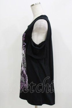 画像2: Restyle / Magical Unicorn Cold Shoulder T-shirt M ブラック×パープル H-26-03-30-075-GO-TO-KB-ZH