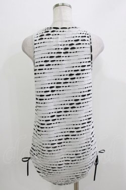 画像3: PEACE NOW / サイドギャザータンク  ホワイト×ブラック H-26-03-30-078-PU-TO-KB-ZH