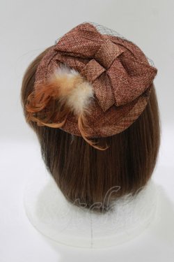 画像2: Jane Marple Dans Le Salon / フェザーリボンストローキャノティエ  茶 H-26-03-30-080-JM-AC-KB-ZH