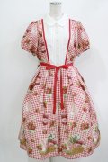 Melody BasKet / Strawberry picnicピンタックワンピース M レッド H-26-03-30-010-LO-OP-KB-ZH