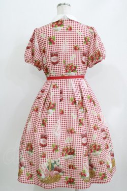 画像3: Melody BasKet / Strawberry picnicピンタックワンピース M レッド H-26-03-30-010-LO-OP-KB-ZH