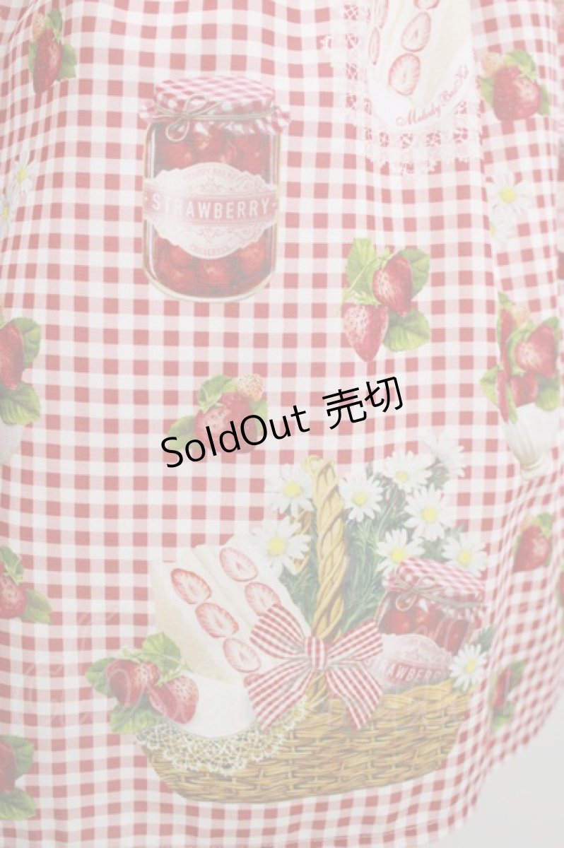 画像4: Melody BasKet / Strawberry picnicピンタックワンピース M レッド H-26-03-30-010-LO-OP-KB-ZH (4)