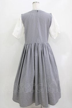 画像3: merry jenny / checkドッキングパフワンピース  ブラック H-26-03-30-018-LO-OP-KB-ZH