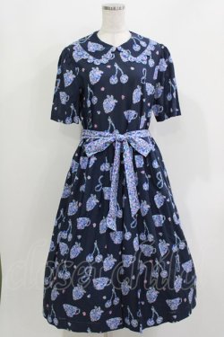 画像1: Jane Marple / Bonjour Millefleursのコレットドレス  ネイビー H-26-03-30-024-JM-OP-KB-ZH
