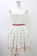 LODISPOTTO / 花柄チェックワンピース M オフ H-26-04-01-043-LO-OP-NS-ZH