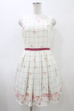 画像1: LODISPOTTO / 花柄チェックワンピース M オフ H-26-04-01-043-LO-OP-NS-ZH