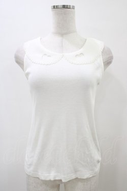 画像1: Ank Rouge / ハートあき襟タンク M オフ H-26-04-01-045-CA-TO-NS-ZH