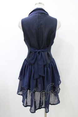 画像2: axes femme POETIQUE / 王冠刺繍ジレ M ネイビー H-26-04-01-046-AX-TO-NS-ZH