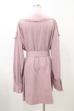 画像2: Ank Rouge / ビジューリボンBigシャツ M ピンク H-26-04-01-048-CA-BL-NS-ZH