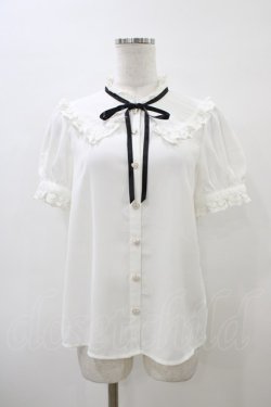 画像1: Secret Honey / リボンブラウス Free オフ H-26-04-01-052-CA-BL-NS-ZH