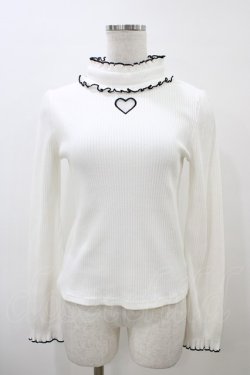 画像1: MA*RS / ハート開きフリルニット Free オフ H-26-04-01-054-EL-TO-NS-ZH