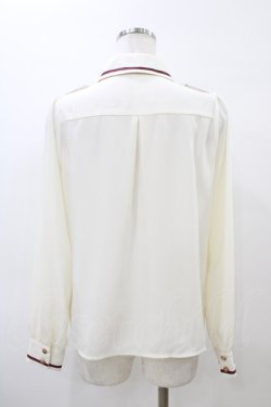 画像2: Amavel / Message Stripeクロスタイブラウス Free アイボリー H-26-04-01-055-CA-BL-NS-ZH