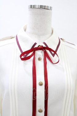 画像3: Amavel / Message Stripeクロスタイブラウス Free アイボリー H-26-04-01-055-CA-BL-NS-ZH