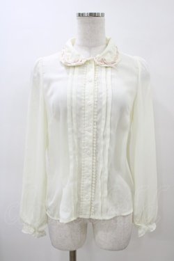 画像1: Ank Rouge / はしごレースリボンブラウス M アイボリー/ピンク H-26-04-01-056-CA-BL-NS-ZH