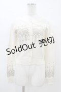 LIZ LISA / チュール切替フロッキープリントカーディガン Free アイボリー H-26-04-01-059-LO-TO-NS-ZH