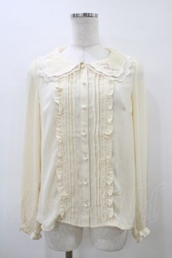 画像1: Ank Rouge / 二重スカラップ襟ブラウス M アイボリー H-26-04-01-061-CA-BL-NS-ZH