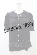 Ank Rouge / キラキラバックルリボンブラウス M ブラック H-26-04-01-063-CA-BL-NS-ZH