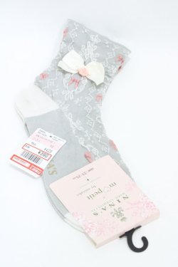 画像1: m petit by misako / AMCSNIフロートリボン  グレー H-26-04-01-032-LO-ZA-NS-ZH