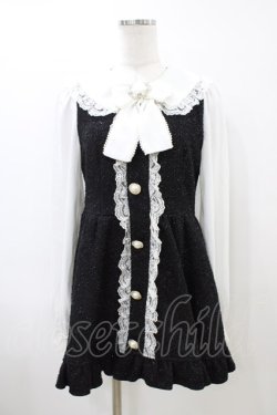 画像1: Princess Melody / ラメツイードワンピース Free ブラック H-26-04-01-036-EL-OP-NS-ZH