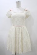 LODISPOTTO / お花レースワンピース M アイボリー/ピンク H-26-04-01-039-LO-OP-NS-ZH