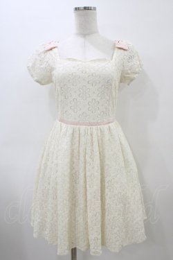 画像1: LODISPOTTO / お花レースワンピース M アイボリー/ピンク H-26-04-01-039-LO-OP-NS-ZH