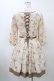 画像2: LODISPOTTO / バックレースアップ花柄ワンピース M アイボリー H-26-04-01-041-LO-OP-NS-ZH (2)