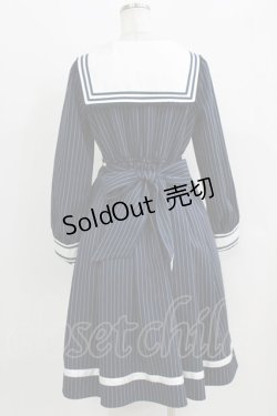 画像3: axes femme kawaii / ストライプセーラーワンピース M ネイビー H-26-04-02-027-AX-OP-NS-ZH
