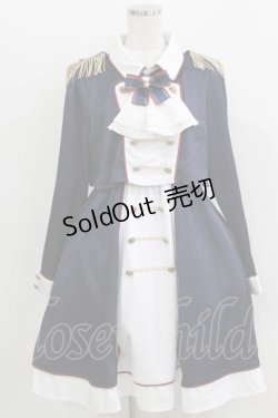 画像1: Amavel / Royal Palace Fanfareミドル丈ワンピース Free ネイビー H-26-04-02-028-CA-OP-NS-ZH