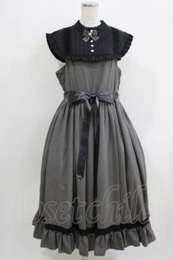 画像1: metamorphose / 【プラスサイズ】Priere〜星に祈りを〜ミディアムジャンパースカート プラスサイズ グレー H-26-04-02-004-ME-OP-NS-ZH