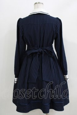 画像3: Amavel / モノグラムネクタイシャツワンピース Free ネイビー H-26-04-02-032-CA-OP-NS-ZH