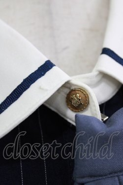 画像4: Amavel / モノグラムネクタイシャツワンピース Free ネイビー H-26-04-02-032-CA-OP-NS-ZH