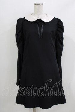 画像1: Ank Rouge / パワショルAラインワンピース M ブラック H-26-04-02-036-CA-OP-NS-ZH