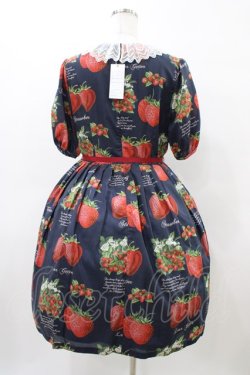 画像2: Leur Getter / Strawberry Garden袖付きワンピース L(トールサイズ) ネイビー H-26-04-02-1021-LU-OP-KB-ZH
