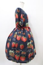 画像3: Leur Getter / Strawberry Garden袖付きワンピース L(トールサイズ) ネイビー H-26-04-02-1021-LU-OP-KB-ZH (3)