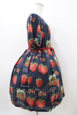 画像3: Leur Getter / Strawberry Garden袖付きワンピース L(トールサイズ) ネイビー H-26-04-02-1021-LU-OP-KB-ZH