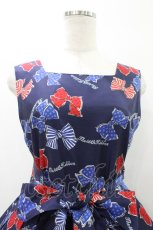 画像4: Jane Marple / Anniversary ribbonsスクエアドレス  ネイビー H-26-04-02-1022-JM-OP-KB-ZH (4)