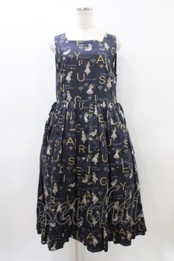 画像1: Jane Marple / The nursery Aliceギャザードレス  ネイビー H-26-04-02-1023-JM-OP-KB-ZH