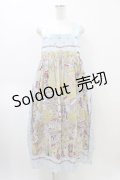 Jane Marple / La fete foraineエプロンドレス M サックス H-26-04-02-1025-JM-OP-KB-ZH