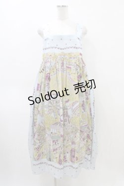 画像1: Jane Marple / La fete foraineエプロンドレス M サックス H-26-04-02-1025-JM-OP-KB-ZH