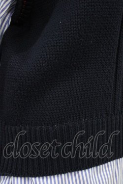 画像3: Jane Marple Dans Le Salon / Tilden vest and stripe trompe-l'oeil dress  ネイビー×ブルー H-26-04-02-1027-JM-OP-KB-ZH