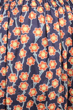 画像3: Jane Marple Dans Le Salon / Pepプリントのタックカラーワンピース M ブルー H-26-04-02-1029-JM-OP-KB-ZH