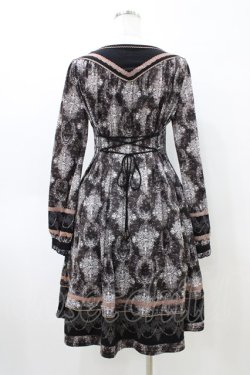 画像2: Rozen Kavalier / ビジュー付プリントワンピース  ブラック H-26-04-02-1030-OO-OP-KB-ZH