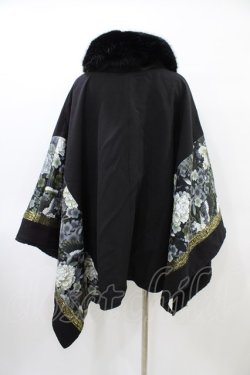 画像2: Qutie Frash / ポンチョコート  ブラック H-26-04-02-1004-QU-CO-KB-ZH