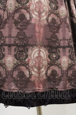 画像3: OZZ ANGELO / 総柄裾レーススカート  ブラウン H-26-04-02-1035-OO-SK-KB-ZH