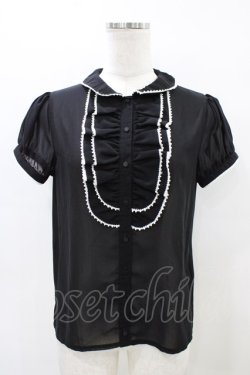 画像1: MILK / ROMANTIC ブラウス  ブラック H-26-04-02-1040-ML-BL-KB-ZH