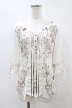 画像1: OZZ ANGELO / プリント5部袖トップス  オフ H-26-04-02-1043-OO-TO-KB-ZH